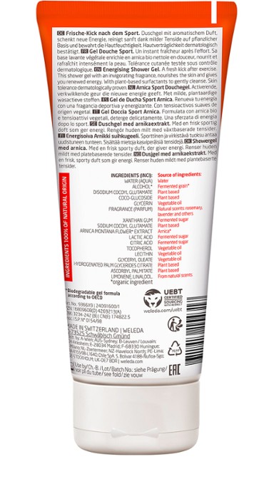 Sport Shower Gel Arnica Back 